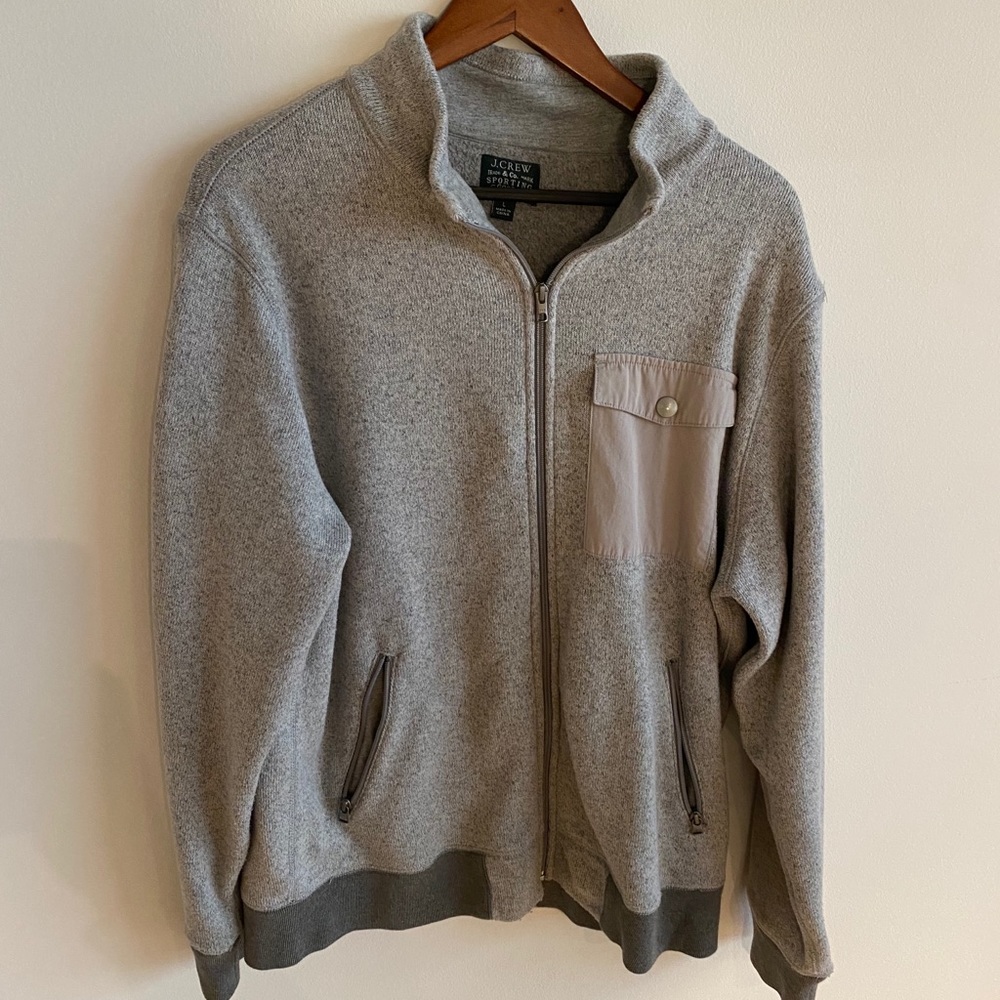 J.Crew Full Zip Grey Fleece